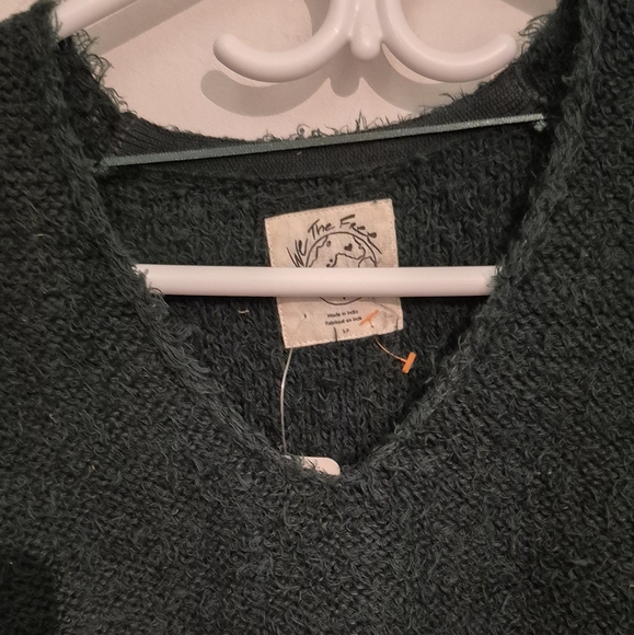 Free People Theo V Neck Sweater Sz.S NWT Green - Picture 8 of 11